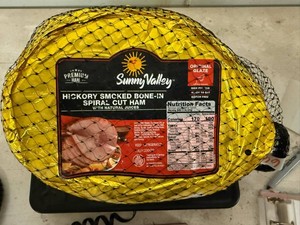F. 11lbs Hicory Smoked Bone-in Spiral Cut Ham