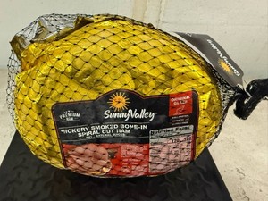 F. 8.8lbs Hickory Smoked Bone-in Spiral Cut Ham