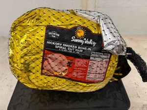 F. 8.6lbs Hickory Smoked Bone-in Spiral Cut Ham