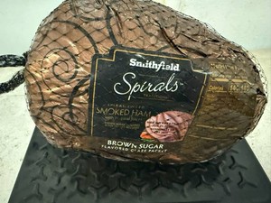 F. 10.8lbs Smithfield Spiral Smoke Ham-Brown Sugar