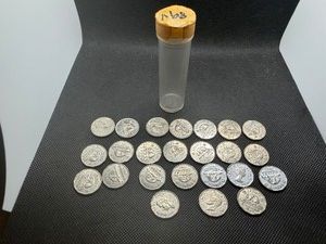 24 Mixed Date Canadian Quarters Some Silver