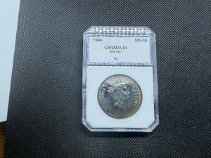 1994 Canada One Dollar PCI MS68