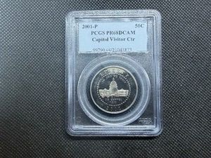 2001 P 50 C PCGS PR68 DCAM Capital Visitor CTR
