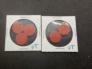 Five WWII Ration Tokens VT