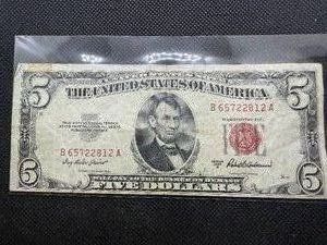 1953 Series Red Seal $5 Bill