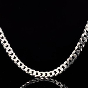 NEW 7.80mm Shiny Beveled Curb Link Chain 22 Necklace, Heavyweight 34.20 Grams