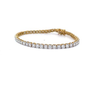 Sparkling 7 Carat Diamond Tennis Bracelet in 14k Yellow Gold; Retail $2,495 *VIDEO*