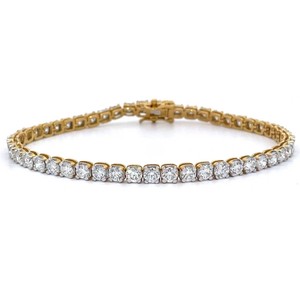 Sparkling 7 Carat Diamond Tennis Bracelet in 14k Yellow Gold; Retail $2,495 *VIDEO*
