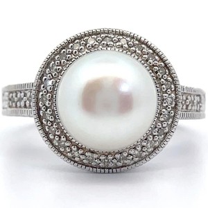 Large Mabe Pearl & Crystal Ring VIDEO