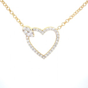 Diamond Open Heart Halo Necklace VIDEO