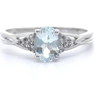 New  0.80 Carat Natural Aquamarine Entwined Twisted Ring VIDEO