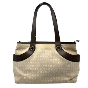 Bvlgari Logomania Jacquard & Leather Tote Bag Retail $700