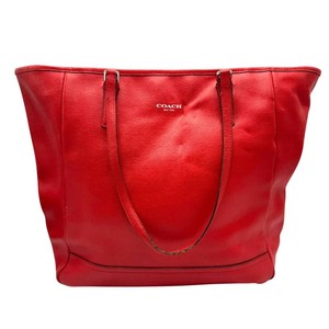 Coach Red Leather Large Tote Bag Pre-Owned Retail $395