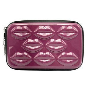 Lulu Guinness London Pink Lips Hard Case Crossbody Bag Pre-Owned Retail $225