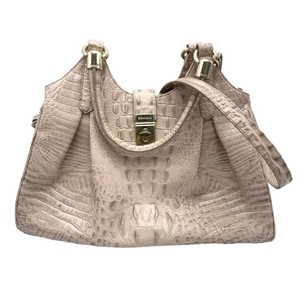 Brahmin Croc-Embossed Leather Shoulder Bag Pre-Owned Retail $425