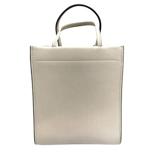 Coach Cream Leather Mini Tote Crossbody Handbag w Gold-Tone Hardware