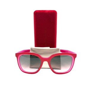 Carolina Herrera Hot Pink Oversized Square Sunglasses w Original Case & Pouch