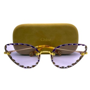 Chlo Carlina Scalloped Rimless Sunglasses w Original Case Pre-Owned Retail $275