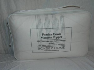 Twin XL BOKSER HOME Feather & Down Plush Luxury Mattress Topper  Twin XL BOKSER HOMETwin XL BOKSER HOME Feather & Down Plush Luxury Mattress Topper  Twin XL BOKSER HOME