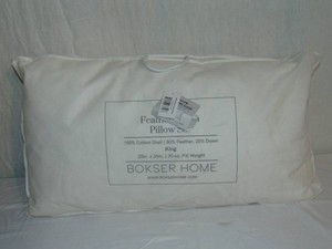 King BOKSER HOME 2 Pack Soft White Duck Feather & Down Bed Pillow