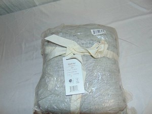 King Shadow Pinstripe BOKSER HOME 100% French Linen Sheet Set -