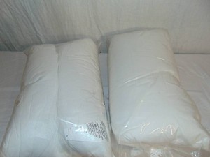 2 Pack Cameron White Cotton Throw Decor Pillow Insert wPolyester Fill  21sq.