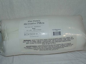 Bokser Hospitality Pillow Set, Firm Fill, King 100% Cotton Sateen Cover, Hypoallergenic Down Alternative Fill Machine Washable
