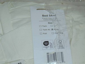 King Cream BOKSER HOME 100% French Linen Bedskirt