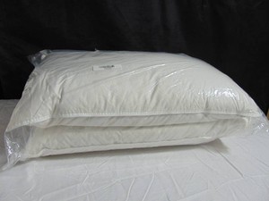 StandardQueen  BOKSER HOME 2 Pack Firm White Duck Feather & Down Bed Pillow