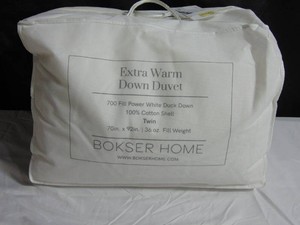 TwinTwin XL, Heavyweight Bokser Home Extra Warm 700 Fill Power Luxury White Duck Down Duvet Comforter Insert