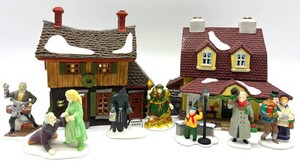 Department 56 Sleepy Hollow Buildings & Christmas Carol Figures Mixed Lot