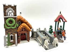 Department 56 Dickens Village Ivy Glen Church & Christmas Bells 2pc