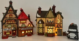 Department 56 Heritage Village 4-Piece Mixed Lot - Buildings & Express Van