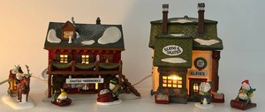 Heritage Village Collection Santas Woodworks & Elfies Sleds Mixed Lot