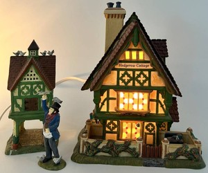 Department 56 Dickens Village Hedgerow Cottage & Devotee Mixed Lot