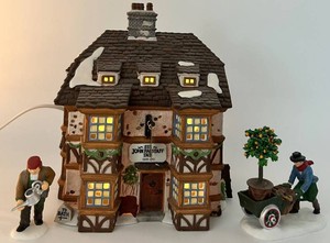 Department 56 Dickens Village Sir John Falstaff Inn & Master Gardeners Set