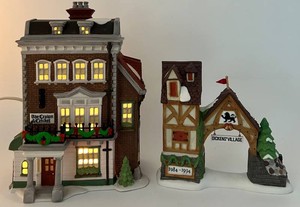 Department 56 Dickens Village Crown & Cricket Inn & Postern (Lot of 2)