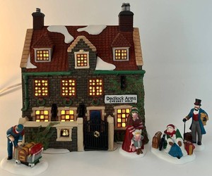 Department 56 Dickens Village Dedlock Arms & Railroad Station Figures
