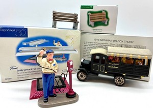 Department 56 Park Bench, Ford Gas Man & Bachmanns 1919 Truck Mixed Lot