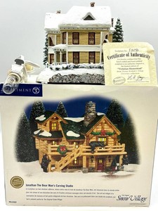 Thomas Kinkade Victorian Homestead & Bear Mans Carving Studio Mixed Lot