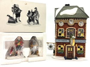 T.C. Chester Clocks & Watches Building & Two Figures Mixed Lot