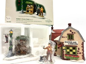 Dickens Village Booter and Cobbler & Cobblers Corner Stand