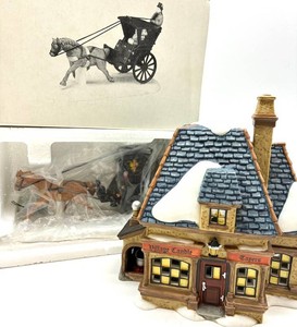 Department 56 Dickens Village Candle Shop & Kings Road Cab