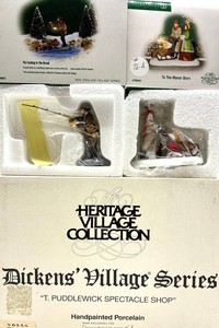 Dickens Village Series T. Puddlewick & Accessories - 3-Piece Collection