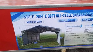 2026 NEW SKLP SK-ZP20 20 x 30 ft All-Steel Garage Carport