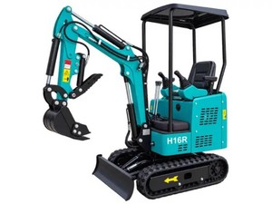 2026 New CFG H16R Mini Excavator - Green - Open CabROPS