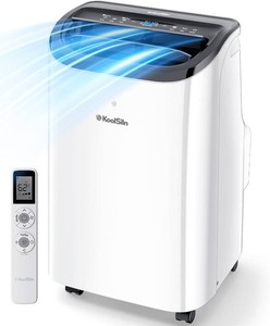 $404 12,000 BTU Portable Air Conditioner Cools Up to 550 Sq.Ft, Auto-Evaporation Low Noise Portable AC Unit with Remote Control Fits for Large Room, Office, Garage, White