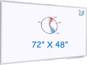 $170 Maxtek White Board Dry Erase 72x48, Large Magnetic Whiteboard Wall Mounted