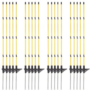 20 Pcs 46Fiberglass Step in Electric Fence Posts,Portable Temporary Stakes