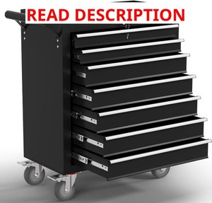 $200 7-Drawer Tool Chest,Rolling Tool Cart with Wheels,High Capacity Tool Cabinet with Locking System for Garage, Warehouse, Workshop-Black